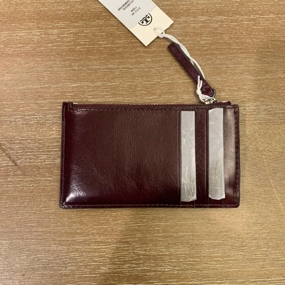 Tory Burch Dark Carmine Card Holder - Picture 2 of 7